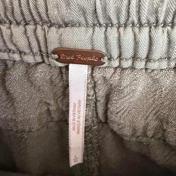 Free People Feelin’ Good Sage Green Utility Jogger Trousers - Picture 5 of 5